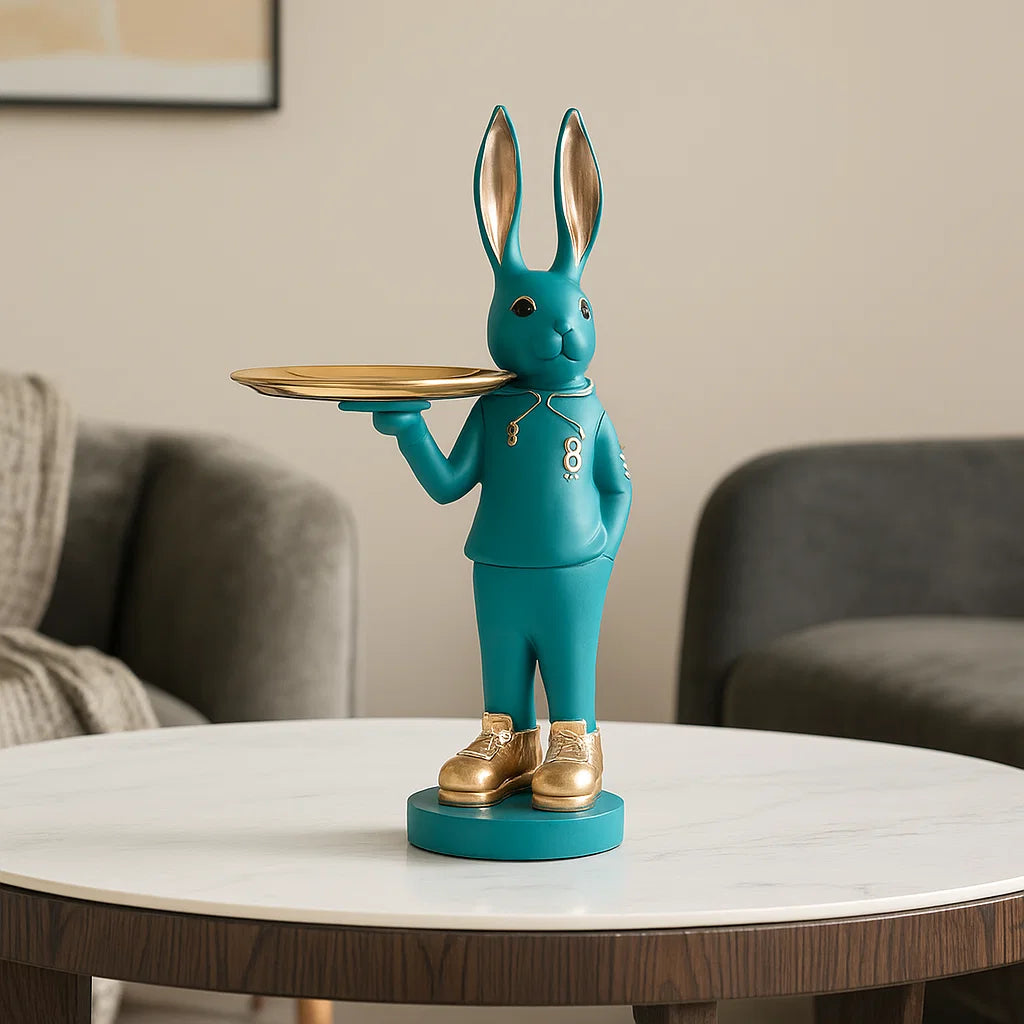 Cheerful Bunny Decor With Tray