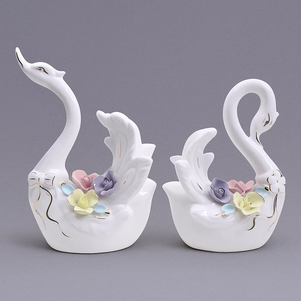 Endless Love Swan Decor - Set Of 2