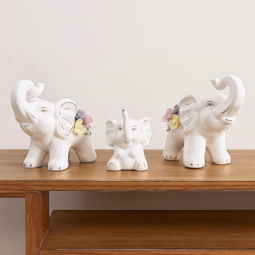 Elephant Family Decor - Set Of 3