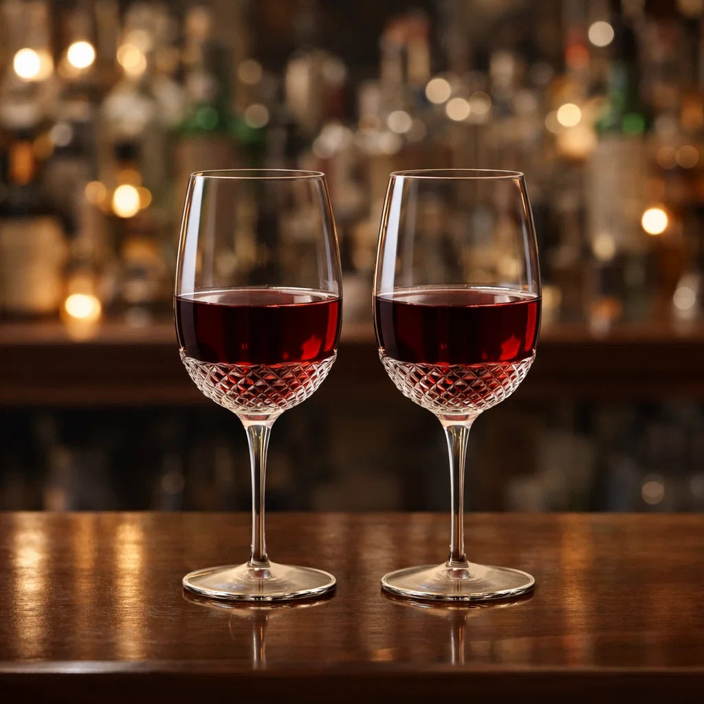 made in italy - roma wine crystal glass - set of 2
