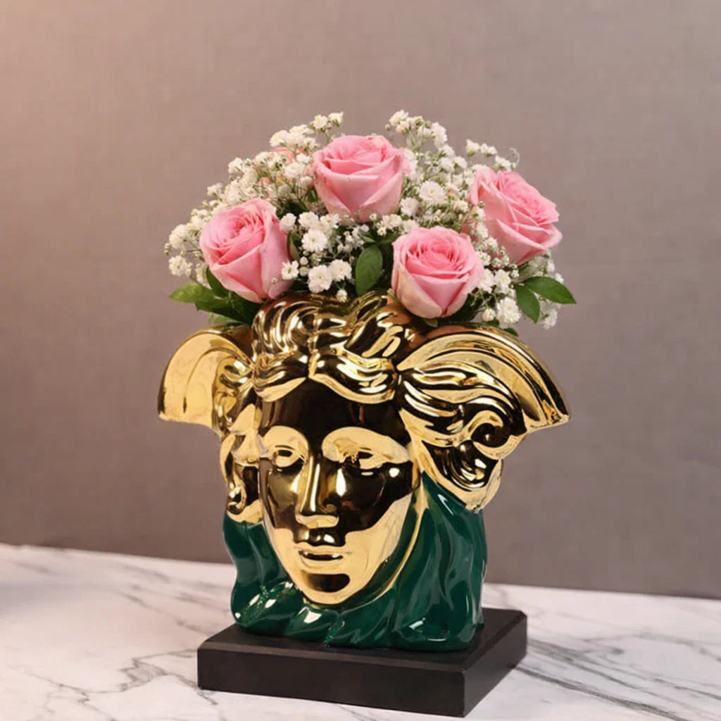 Medusa Face Décor & Vase