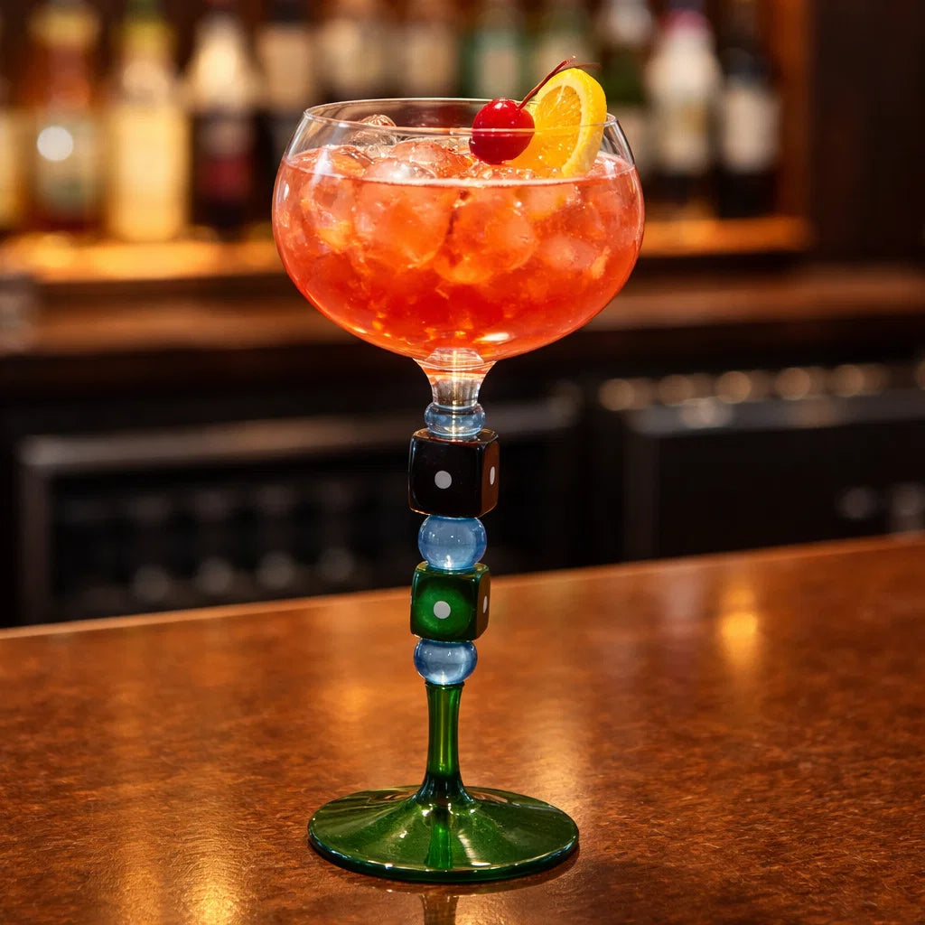 handcrafted Artistic Stem Cocktail Glass - set of 2