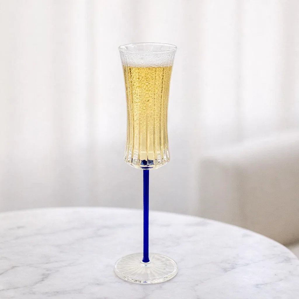 Blue Stem Champagne Glass - Set Of 2