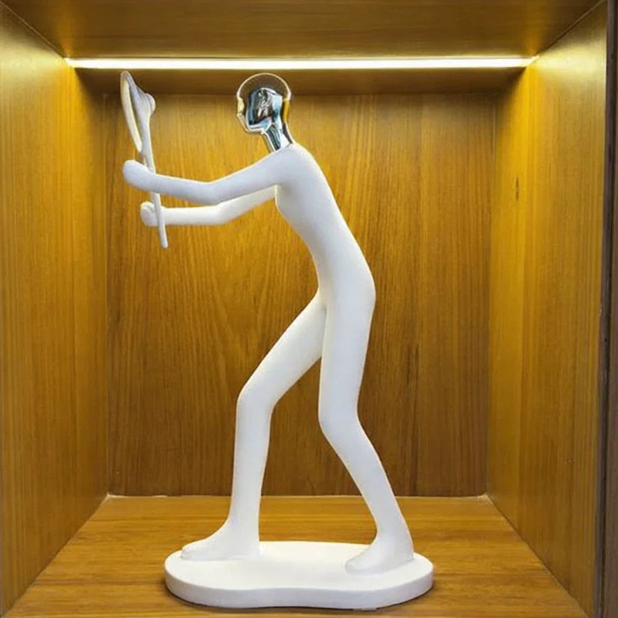 Badminton Player Sculpture