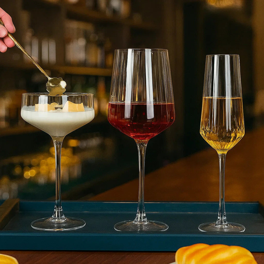 Verres Striped Crystal Glass - Set Of 6