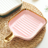 Ribbed Ceramic Platter - Smokey Cocktail