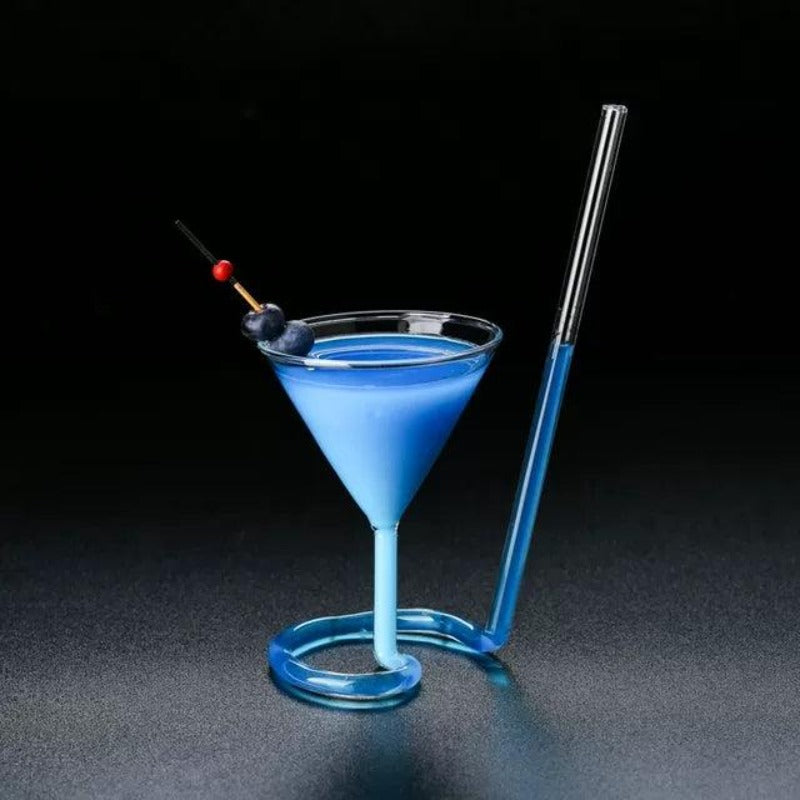 Types Of Cocktail Glasses | Straw Martini Glass - Set Of 2