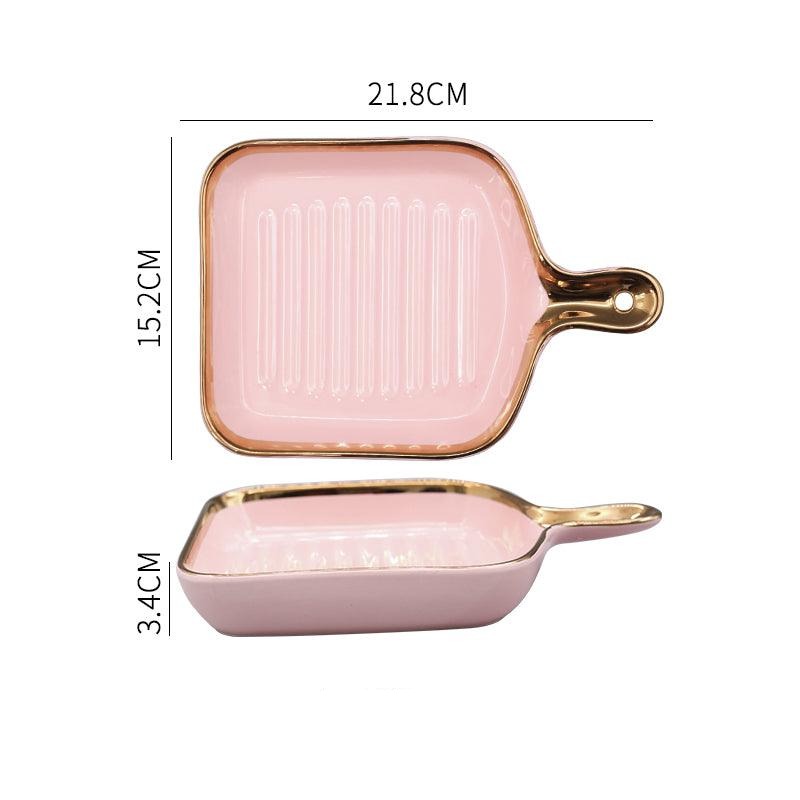 Ribbed Ceramic Platter - Smokey Cocktail