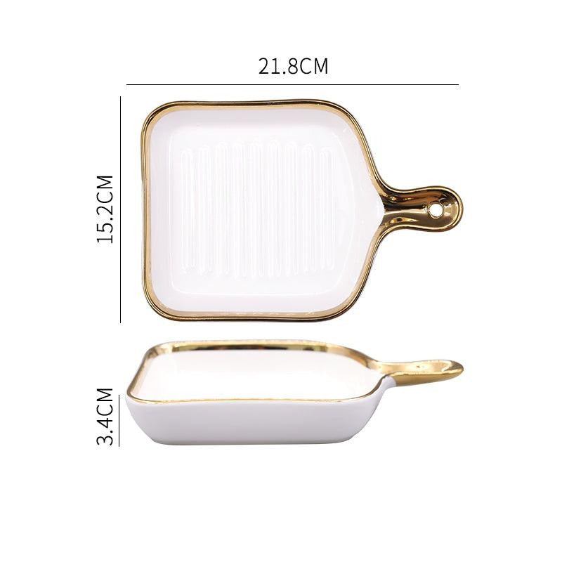 Ribbed Ceramic Platter - Smokey Cocktail