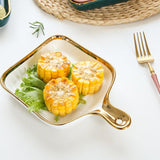 Ribbed Ceramic Platter - Smokey Cocktail