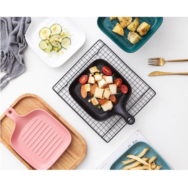 plate set | SKILLET HANDLE PLATE - SET OF 2