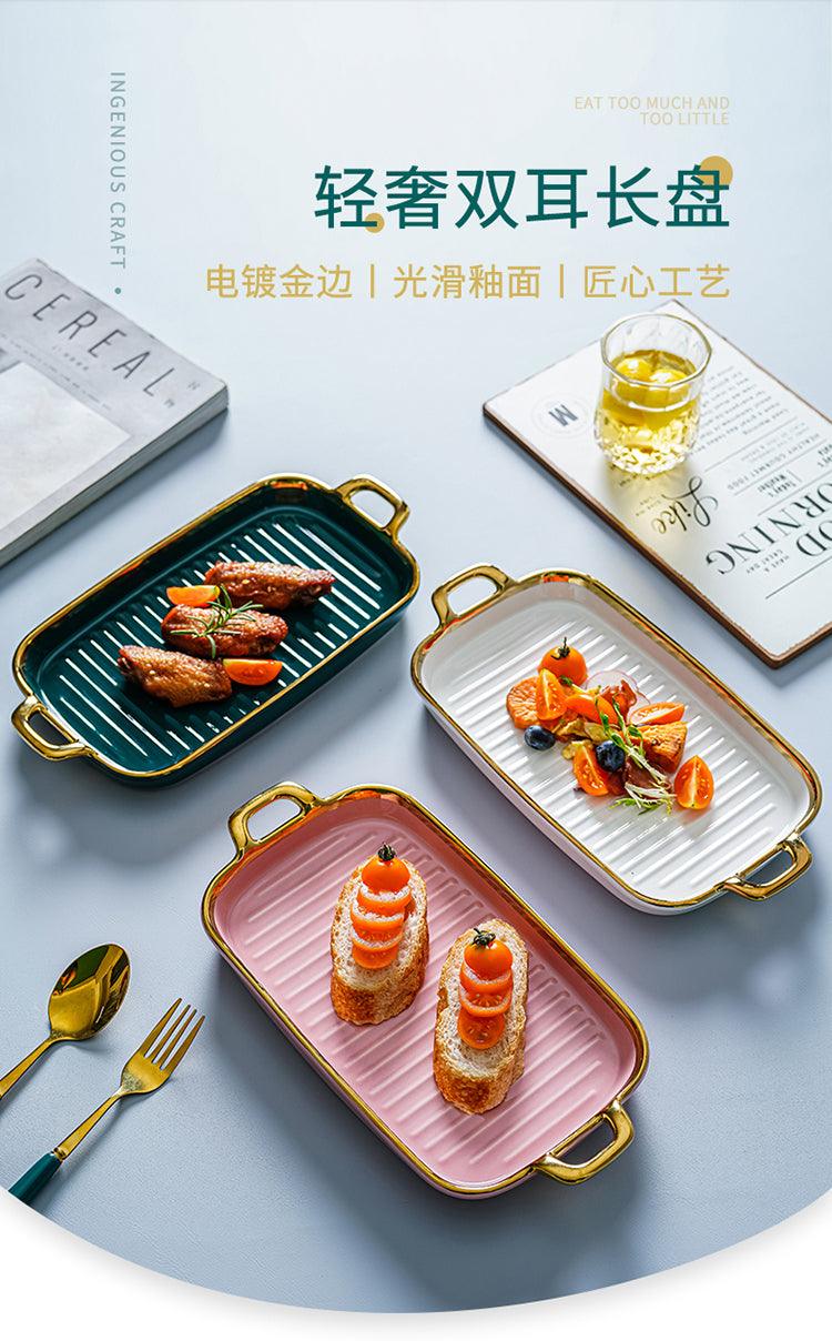 plates for snacks | GRILL CERAMIC PLATE