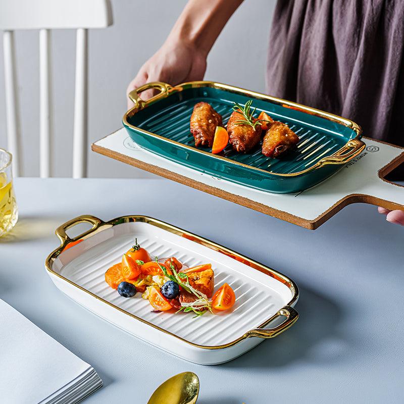 plates for snacks | GRILL CERAMIC PLATE