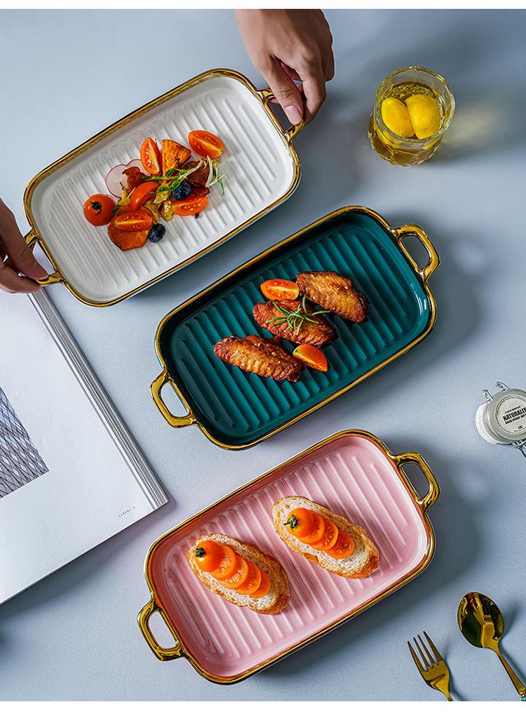 plates for snacks | GRILL CERAMIC PLATE