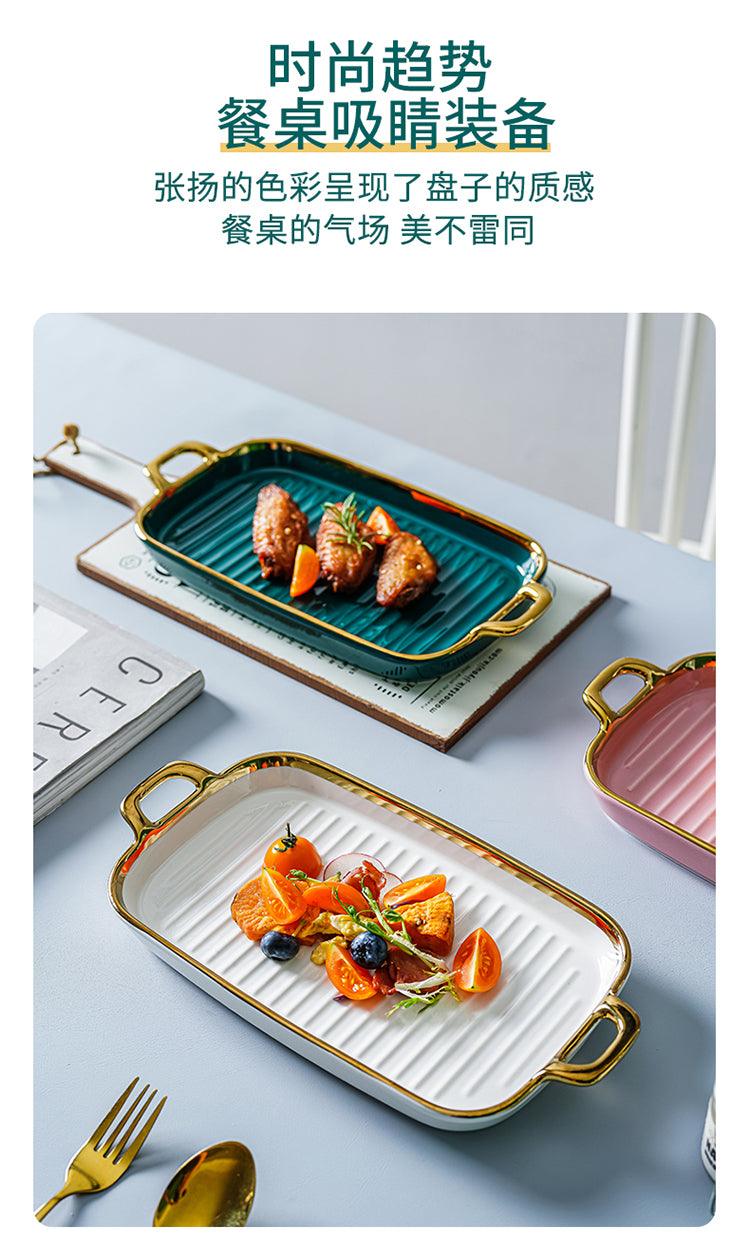 plates for snacks | GRILL CERAMIC PLATE