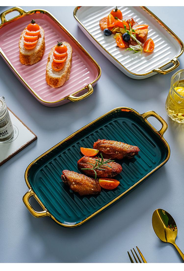 plates for snacks | GRILL CERAMIC PLATE