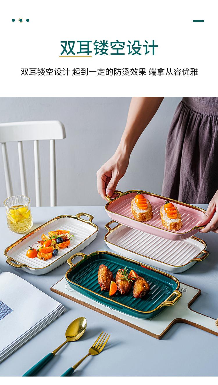 plates for snacks | GRILL CERAMIC PLATE