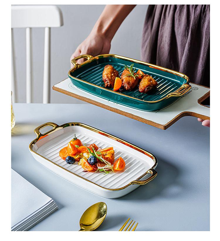 plates for snacks | GRILL CERAMIC PLATE