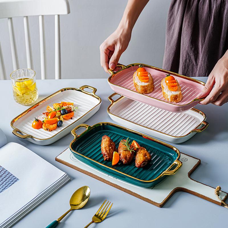 plates for snacks | GRILL CERAMIC PLATE