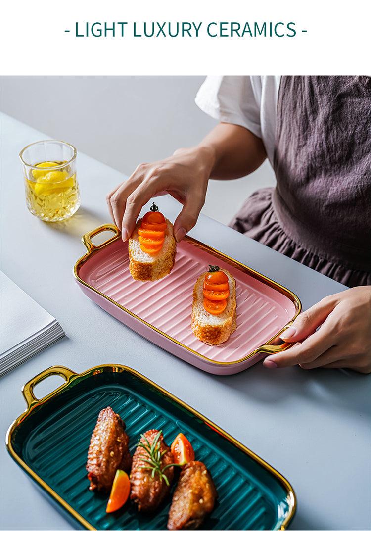 plates for snacks | GRILL CERAMIC PLATE