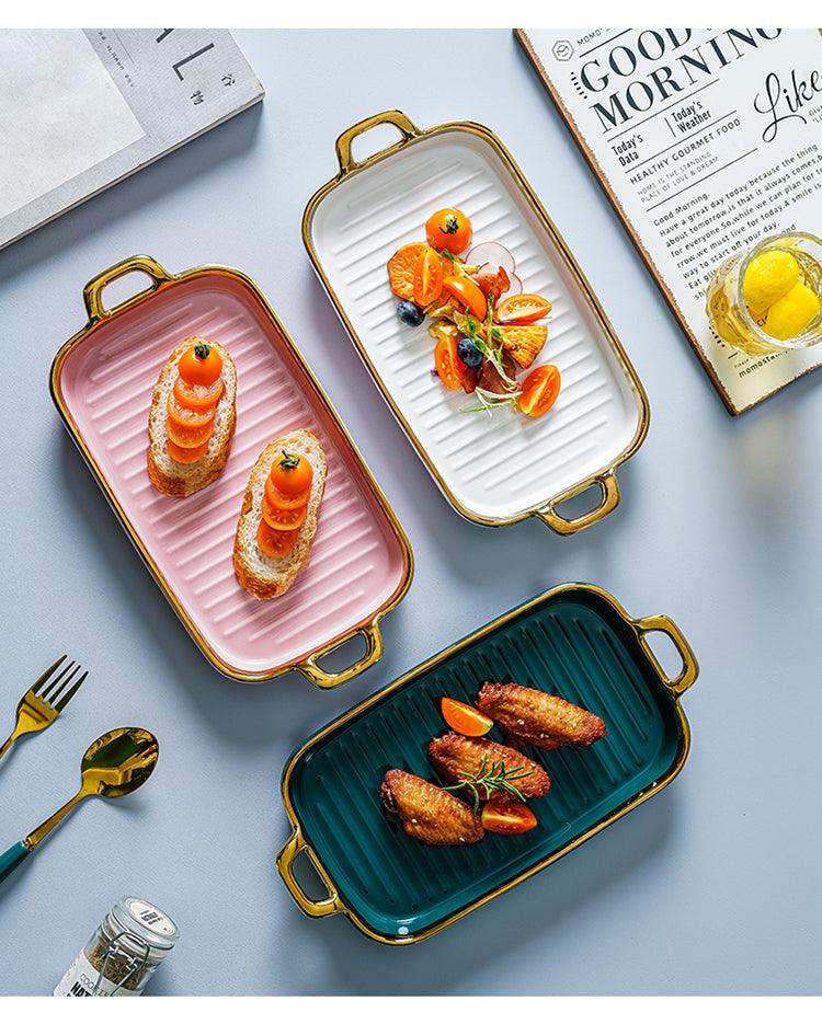 plates for snacks | GRILL CERAMIC PLATE