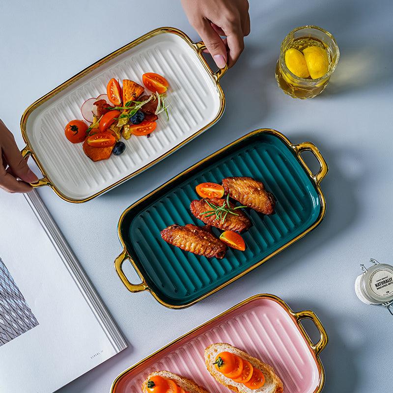plates for snacks | GRILL CERAMIC PLATE