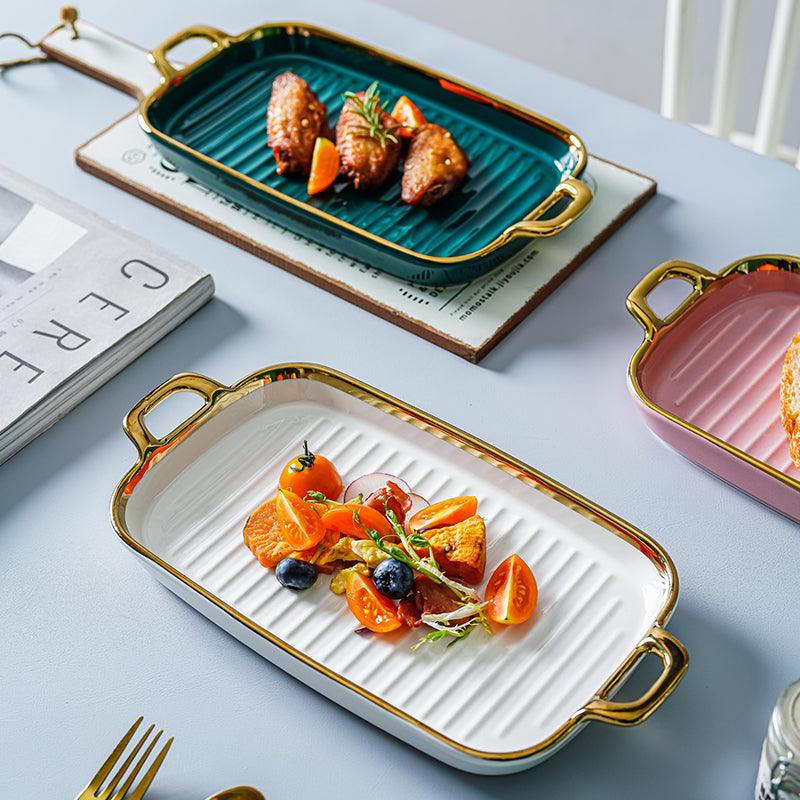 plates for snacks | GRILL CERAMIC PLATE