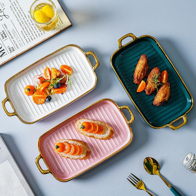 plates for snacks | GRILL CERAMIC PLATE