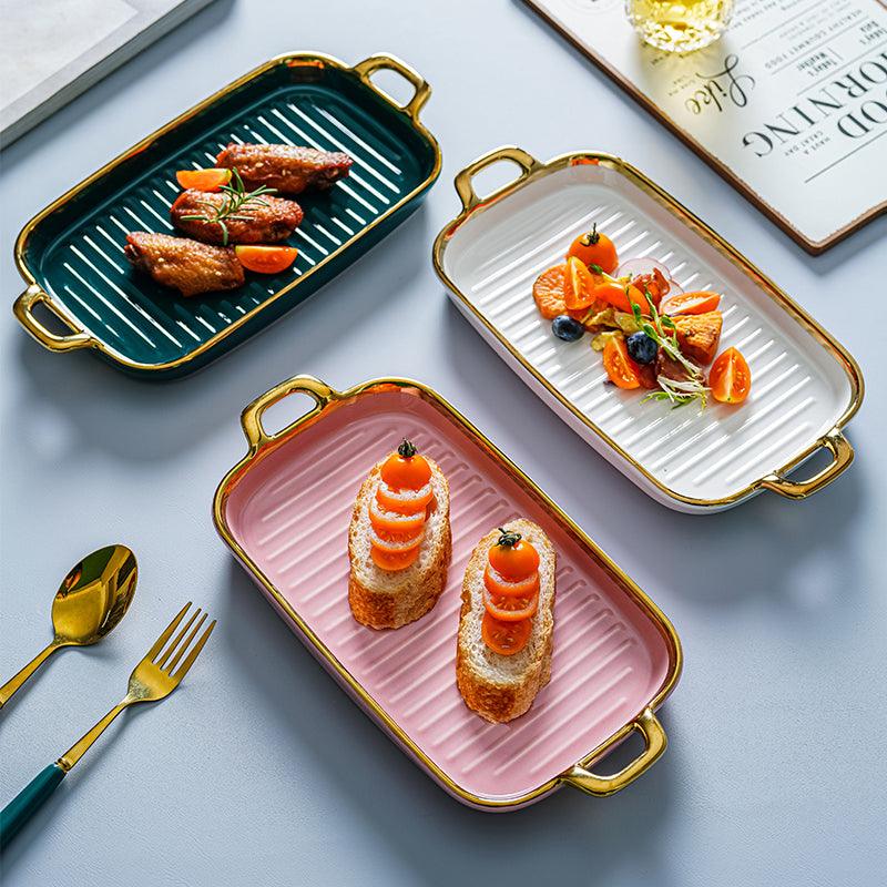 plates for snacks | GRILL CERAMIC PLATE