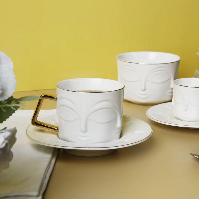 tea cup with saucer | BUDDHA CUP SAUCER - SET OF 2
