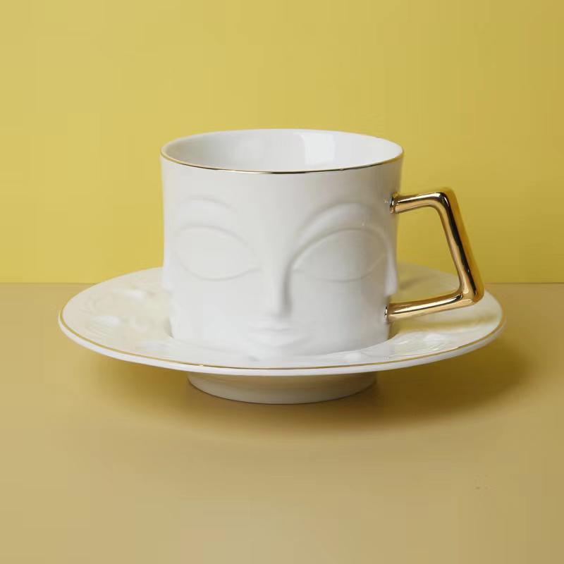 tea cup with saucer | BUDDHA CUP SAUCER - SET OF 2