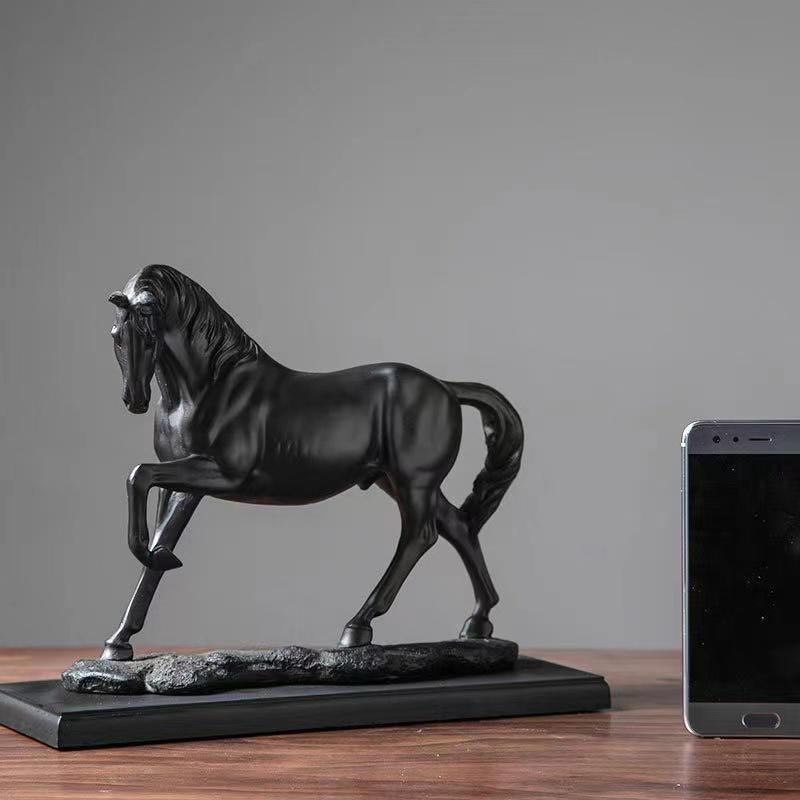 Running Horse Sculpture - Smokey Cocktail