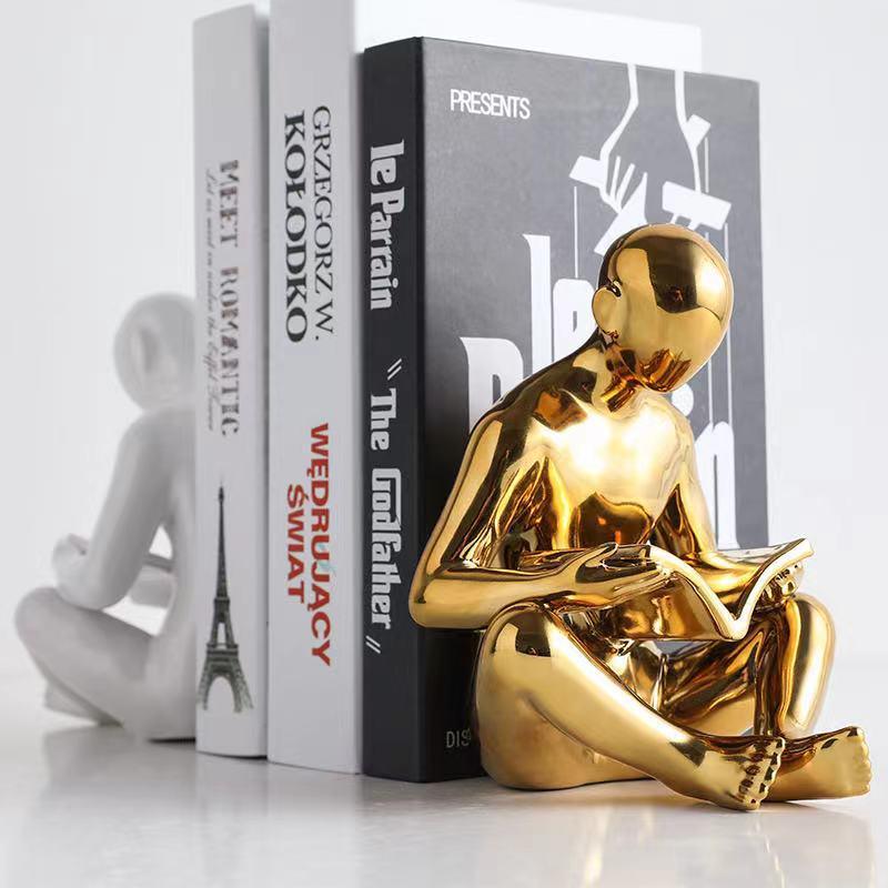 Busy Reading Bookend-Set Of 2 ( PRE-BOOKING - DELIVERY STARTS 10th FEB) - Smokey Cocktail