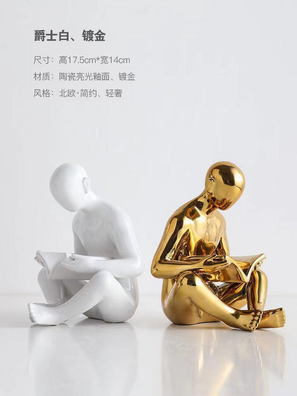 Busy Reading Bookend-Set Of 2 ( PRE-BOOKING - DELIVERY STARTS 10th FEB) - Smokey Cocktail