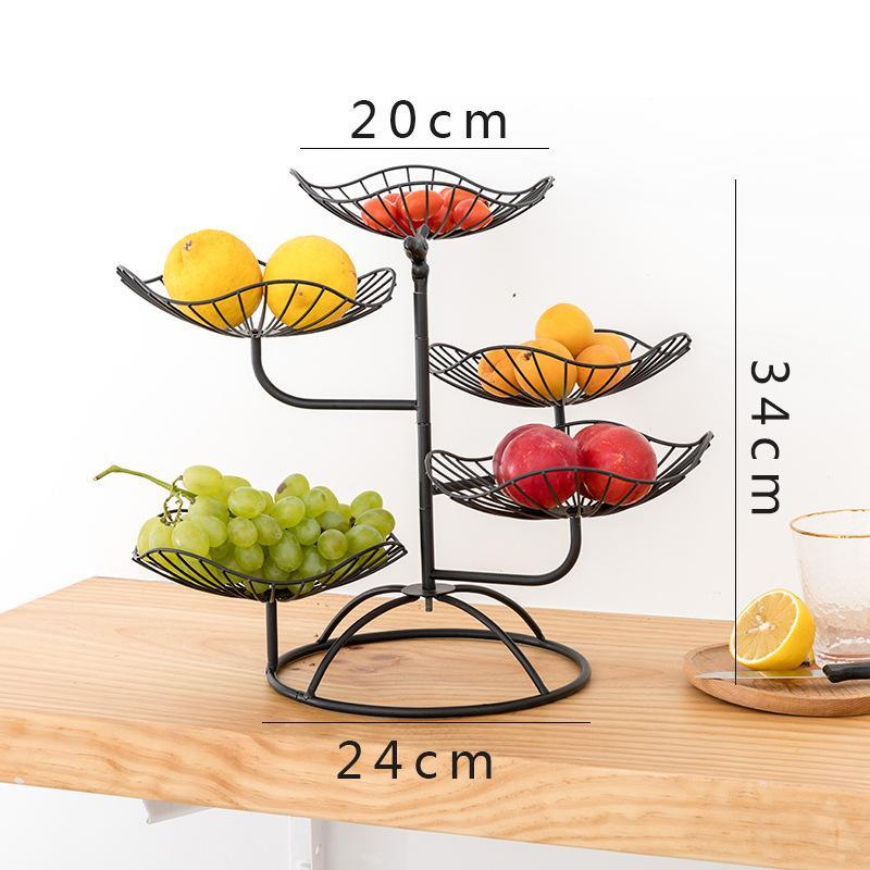 Lotus Leaf Metal Fruit Stand - Smokey Cocktail