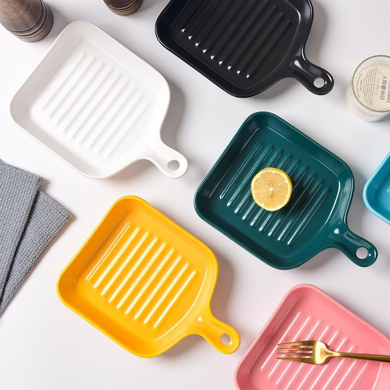 plate set | SKILLET HANDLE PLATE - SET OF 2