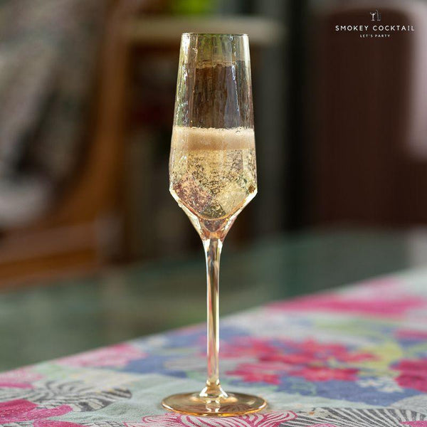 wine glass set | SILVER GRADIENT STEM GLASS - SET OF 2