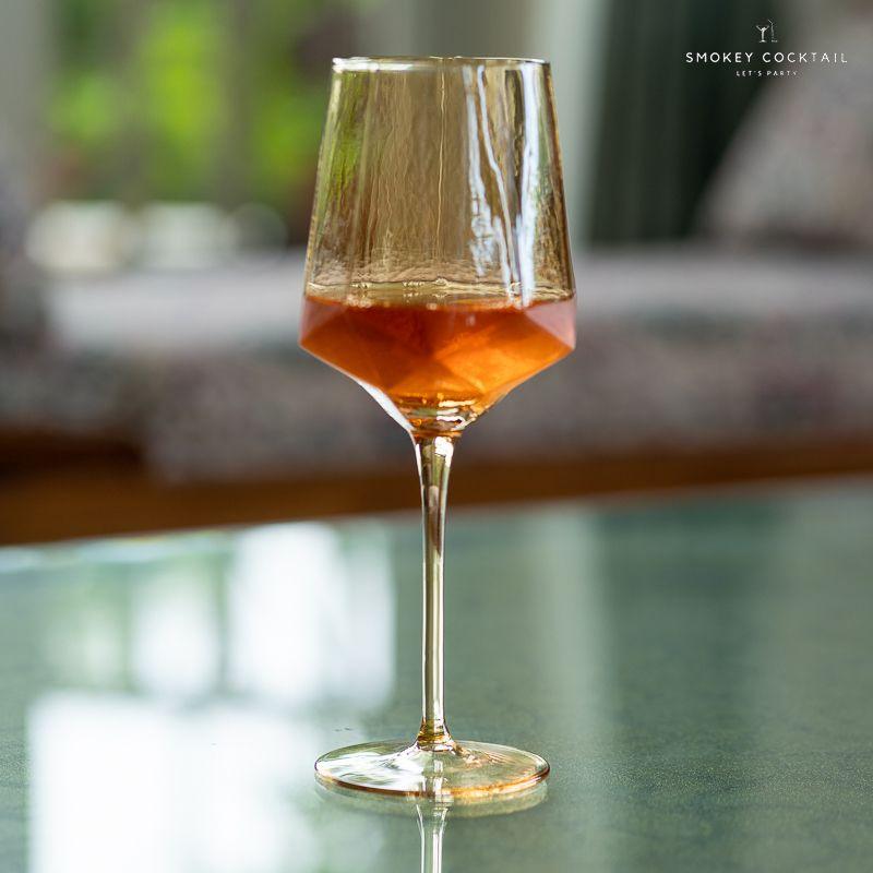 wine glass set | SILVER GRADIENT STEM GLASS - SET OF 2