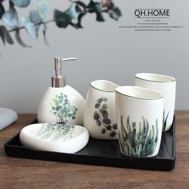 FLORAL BATHROOM SET - Smokey Cocktail