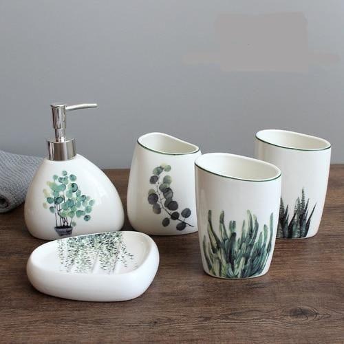 FLORAL BATHROOM SET - Smokey Cocktail