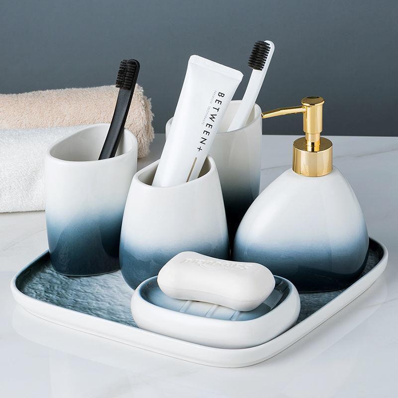Oceanic Bathroom Set Of 5 - Smokey Cocktail