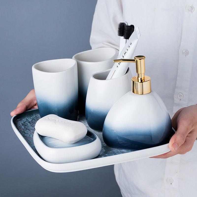 Oceanic Bathroom Set Of 5 - Smokey Cocktail