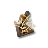 buy bar accessories online india | MARBLE BOTTLE HOLDER WITH METAL LEAF