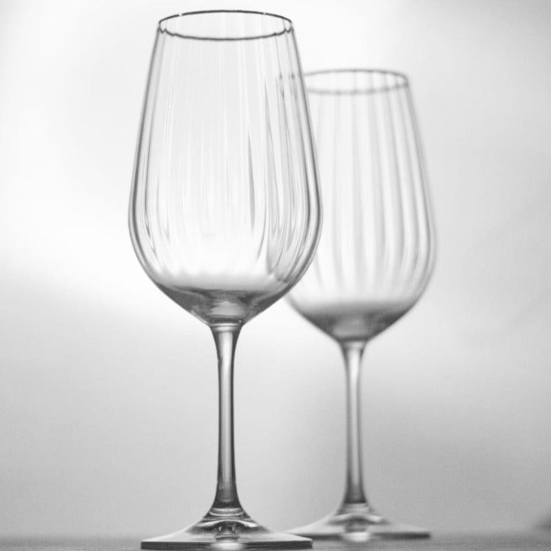 wine glasses online | STRIPE STEM GLASS - SET OF 2
