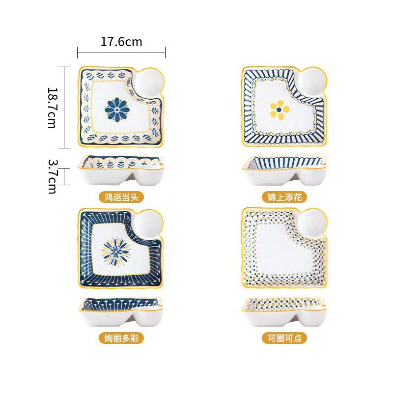 SUMMER QUIRKY PLATE - Set Of 4 - Smokey Cocktail