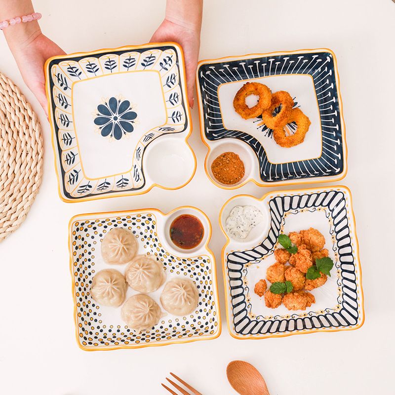 SUMMER QUIRKY PLATE - Set Of 4 - Smokey Cocktail