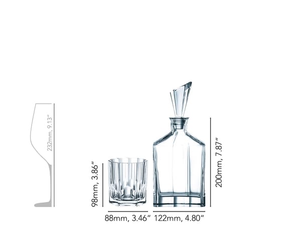 ASPEN CRYSTAL WHISKEY GLASS/DECANTER-SET OF 7-MADE IN GERMANY