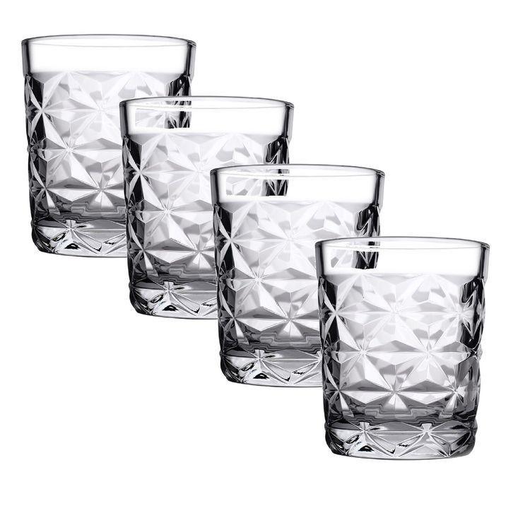 Elegant Geometric Whiskey Crystal Glass-SET OF 6 - Smokey Cocktail
