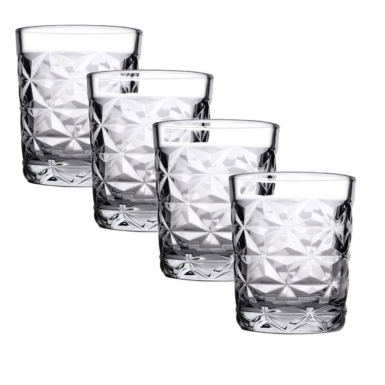 Elegant Geometric Whiskey Crystal Glass-SET OF 6