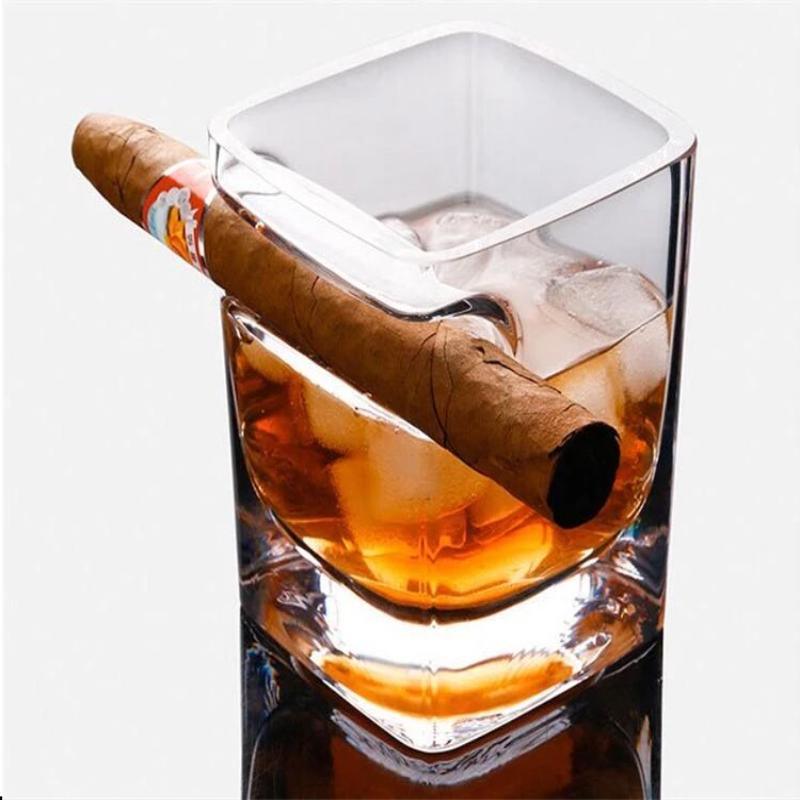 Square Glass-Set of 2 - Smokey Cocktail